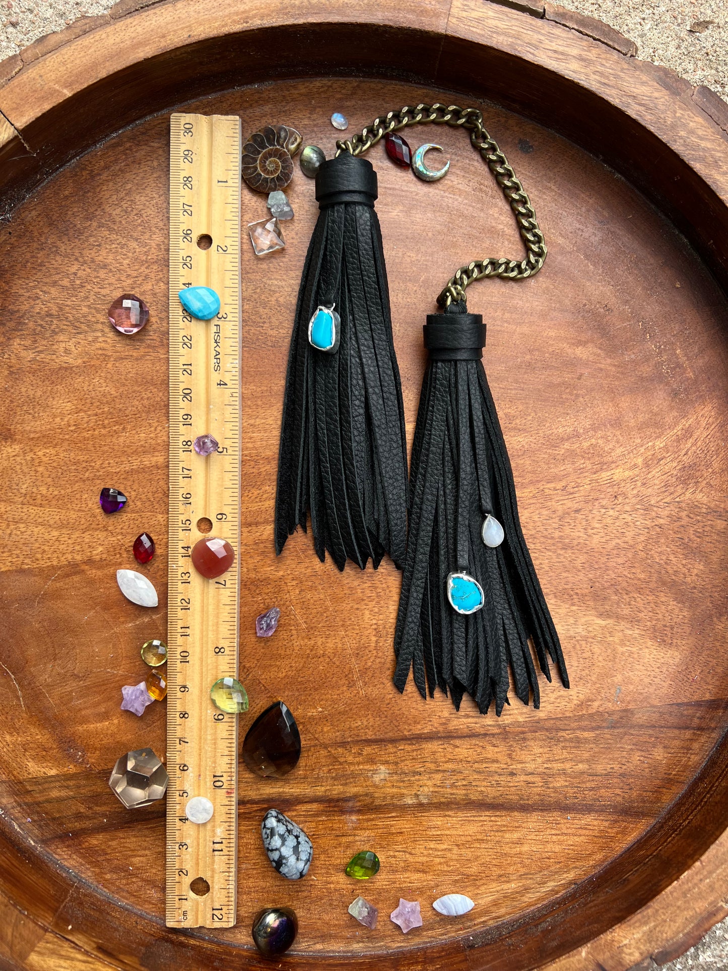6" Black Double-Chain Tassel