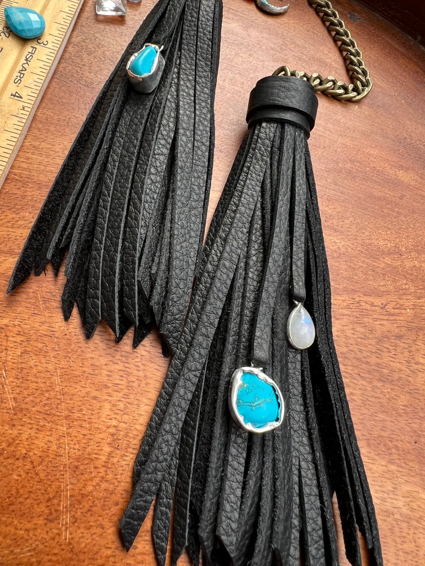 6" Black Double-Chain Tassel