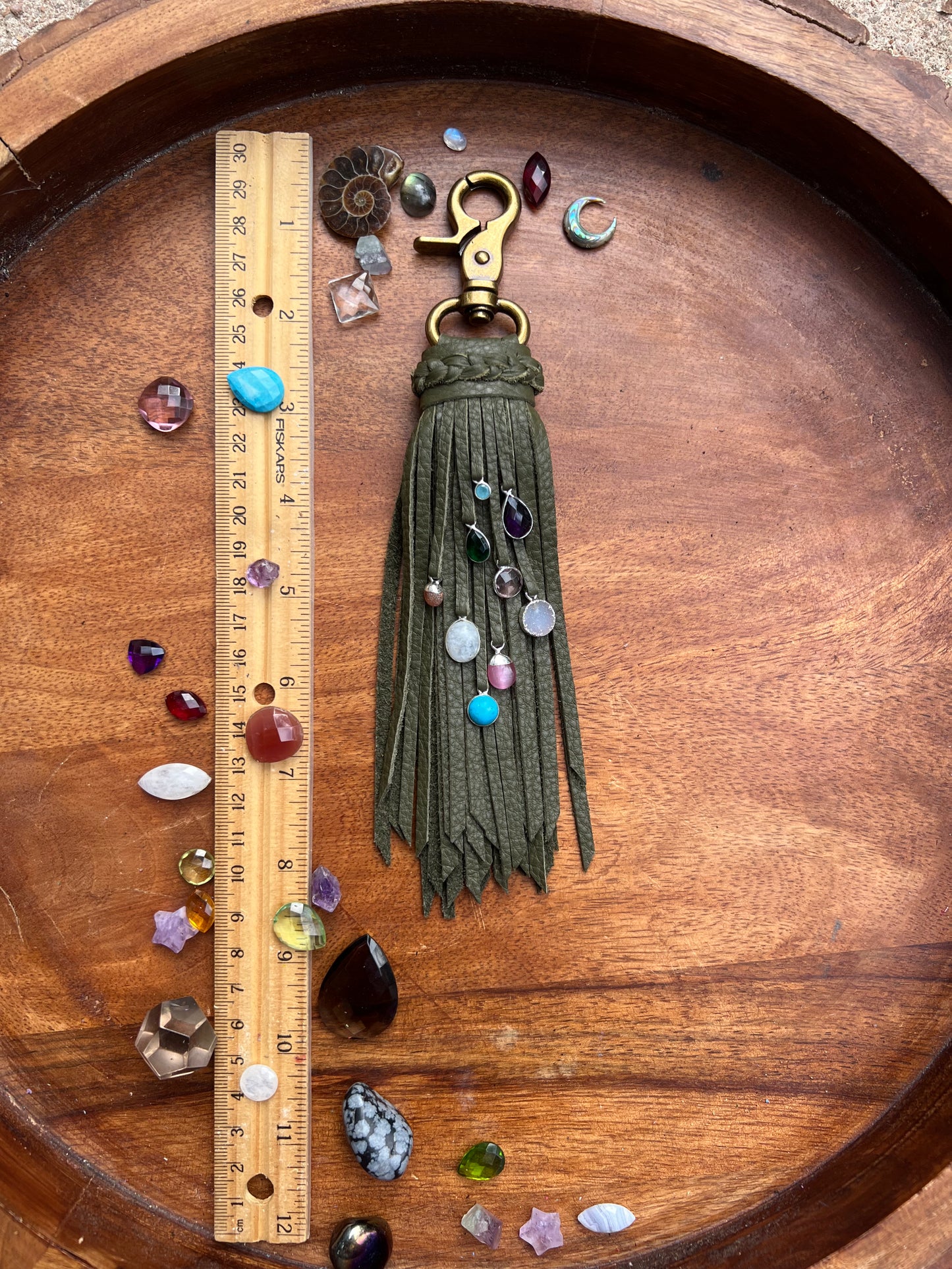 8" Army Green Single Tassel