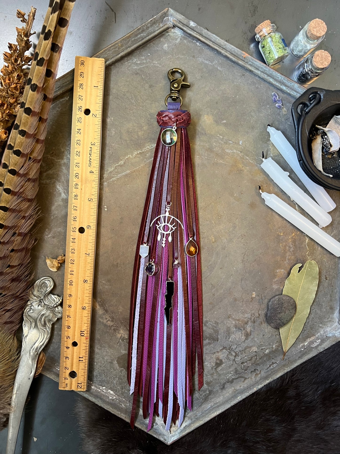 Merlot - 13" - Single Clip Tassel