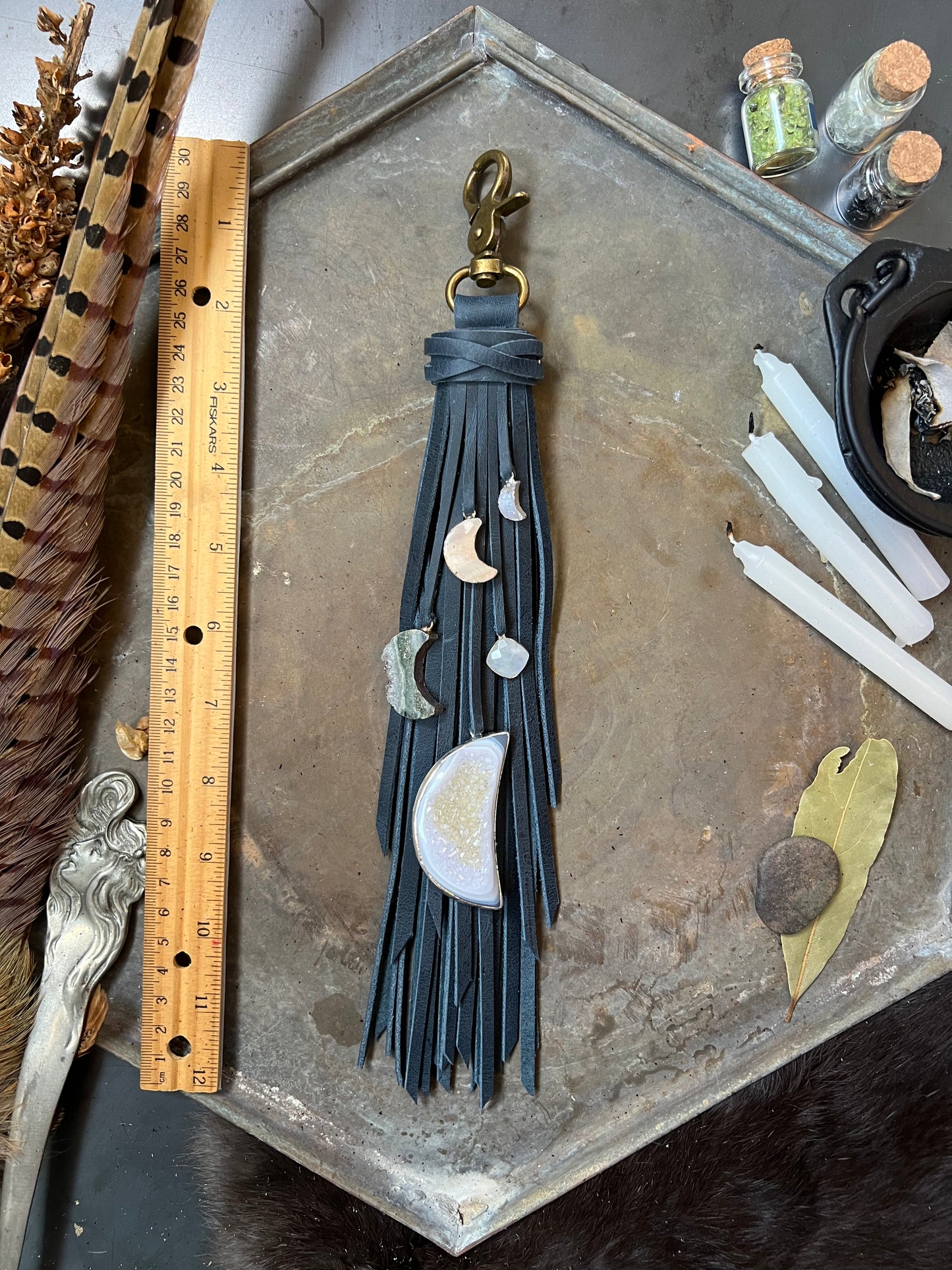 Slate - 12" - Single Clip Tassel