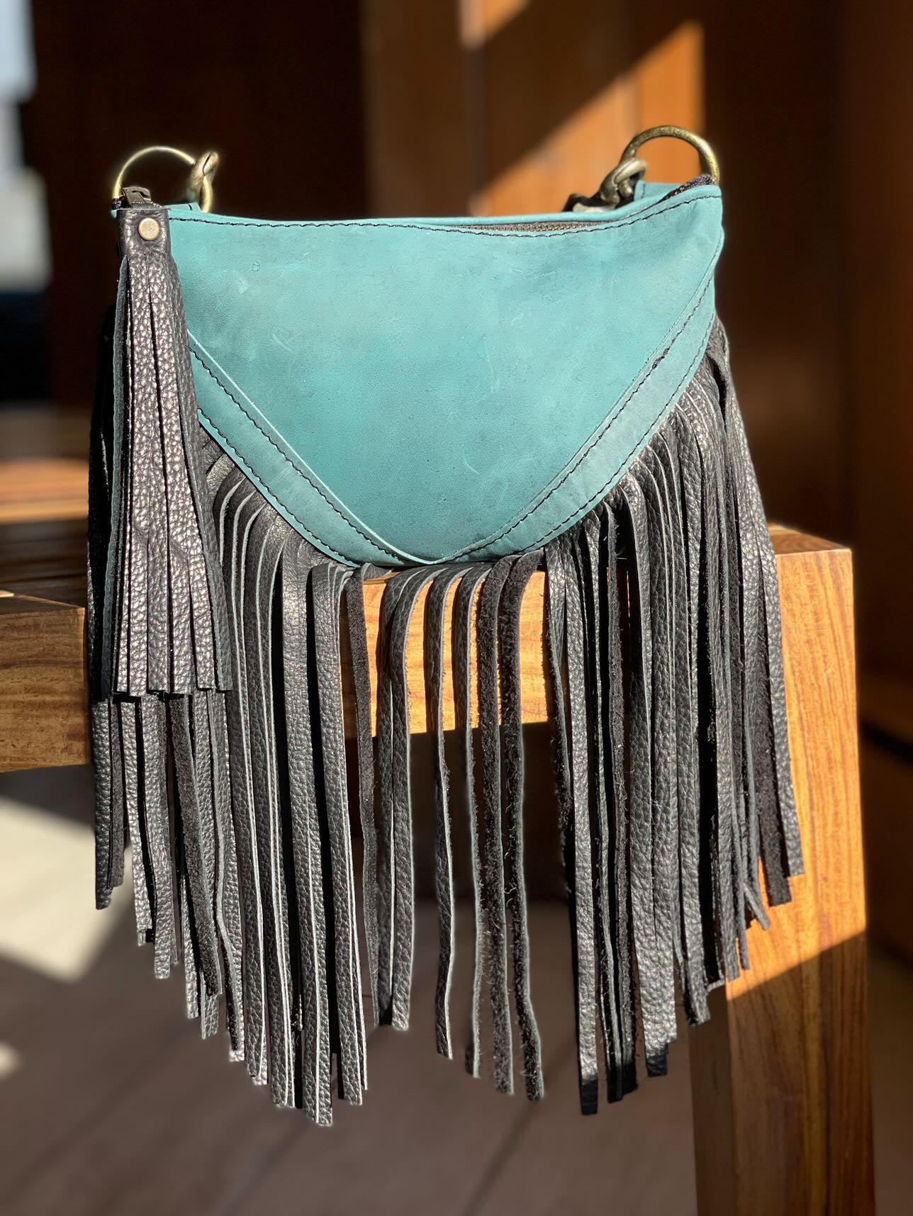 Blue Cowhide Radley - Bronze Hardware