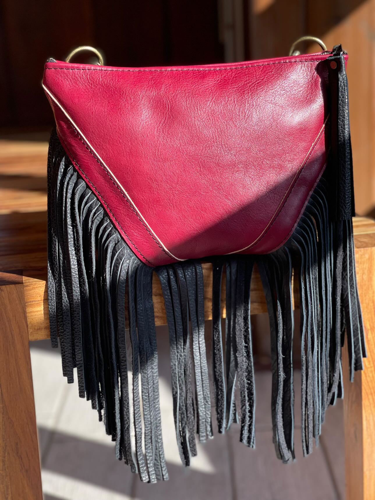 Red Cowhide XL Radley - Bronze Hardware