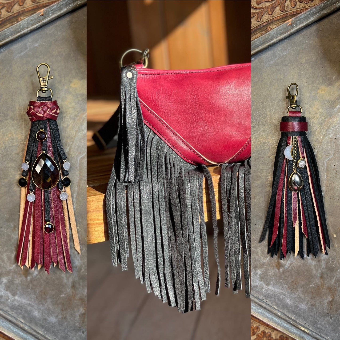 Red Cowhide Radley - Bronze Hardware