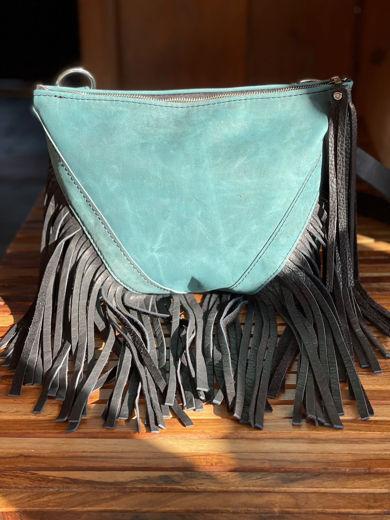 Blue Cowhide XL Radley - Silver Hardware