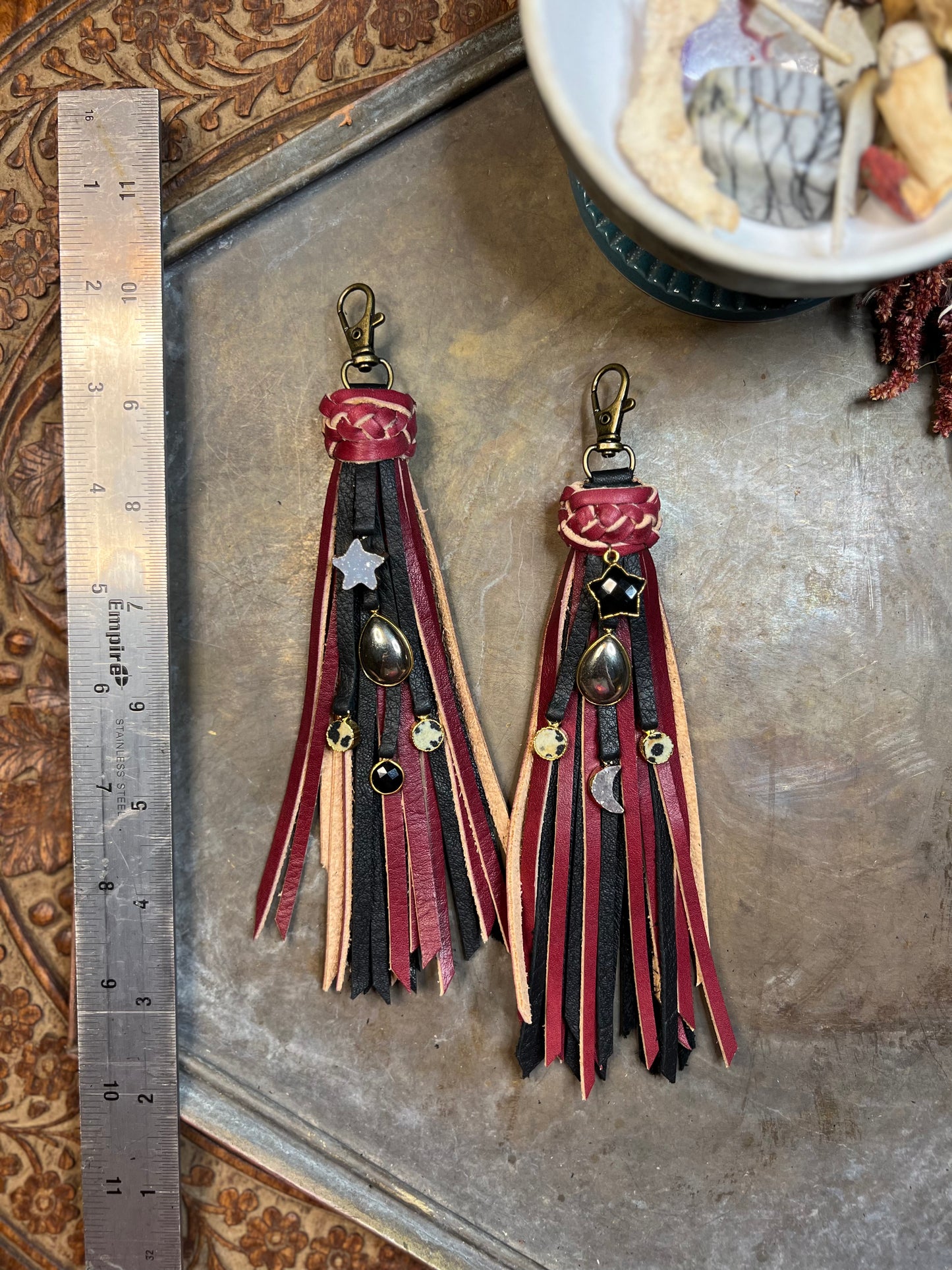 Red Cowhide Brittany - Bronze Hardware