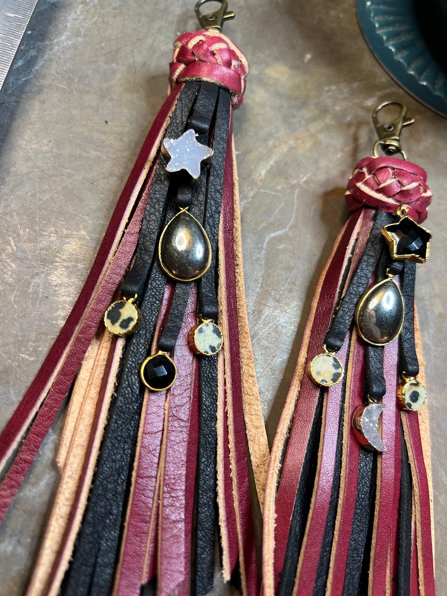 Red Cowhide Brittany - Bronze Hardware