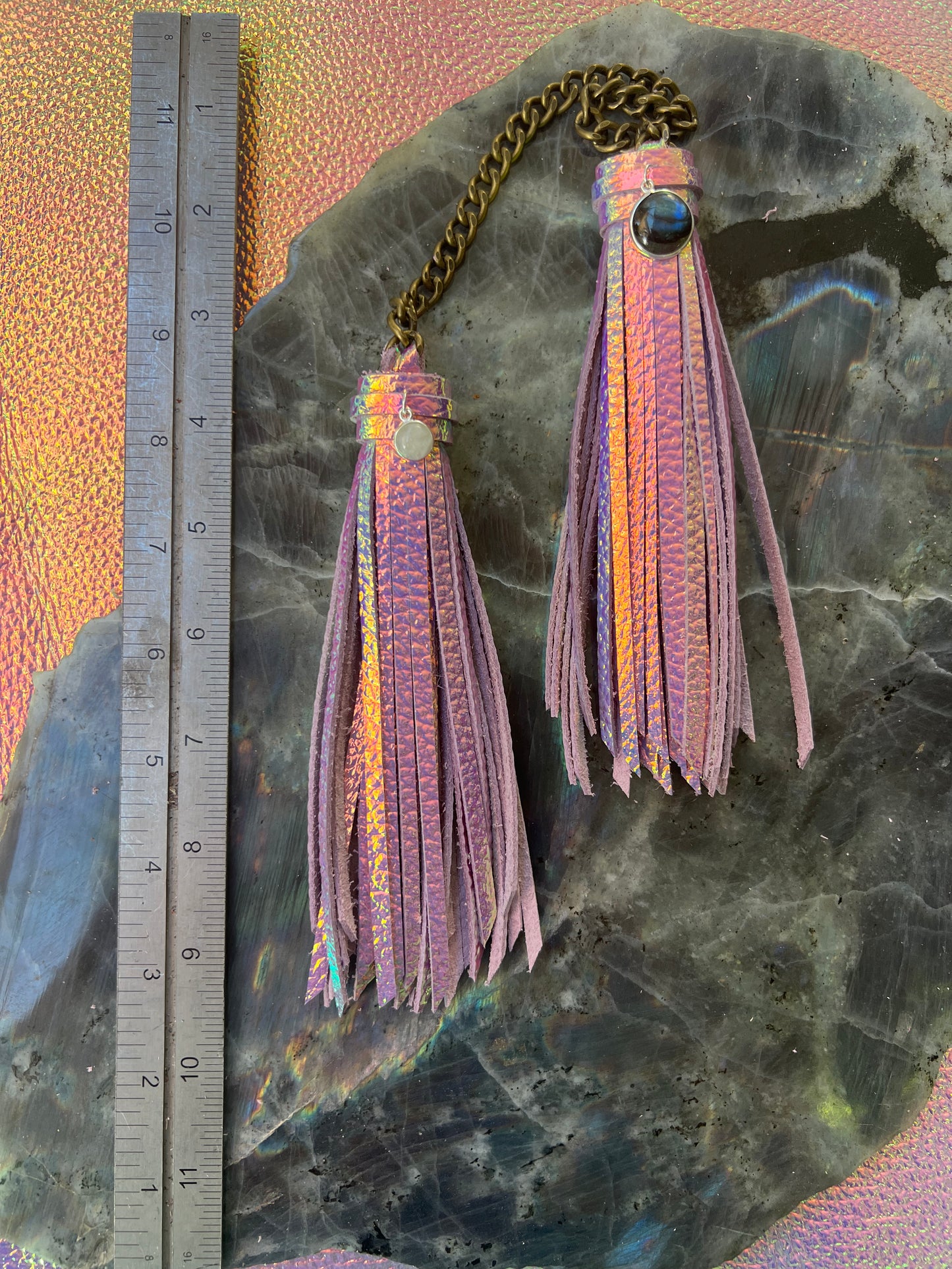 6" Double-Chain Tassel - Unicorn Leather