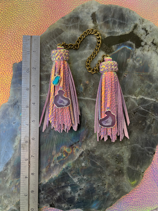 4.5" Double-Chain Tassel - Unicorn Leather