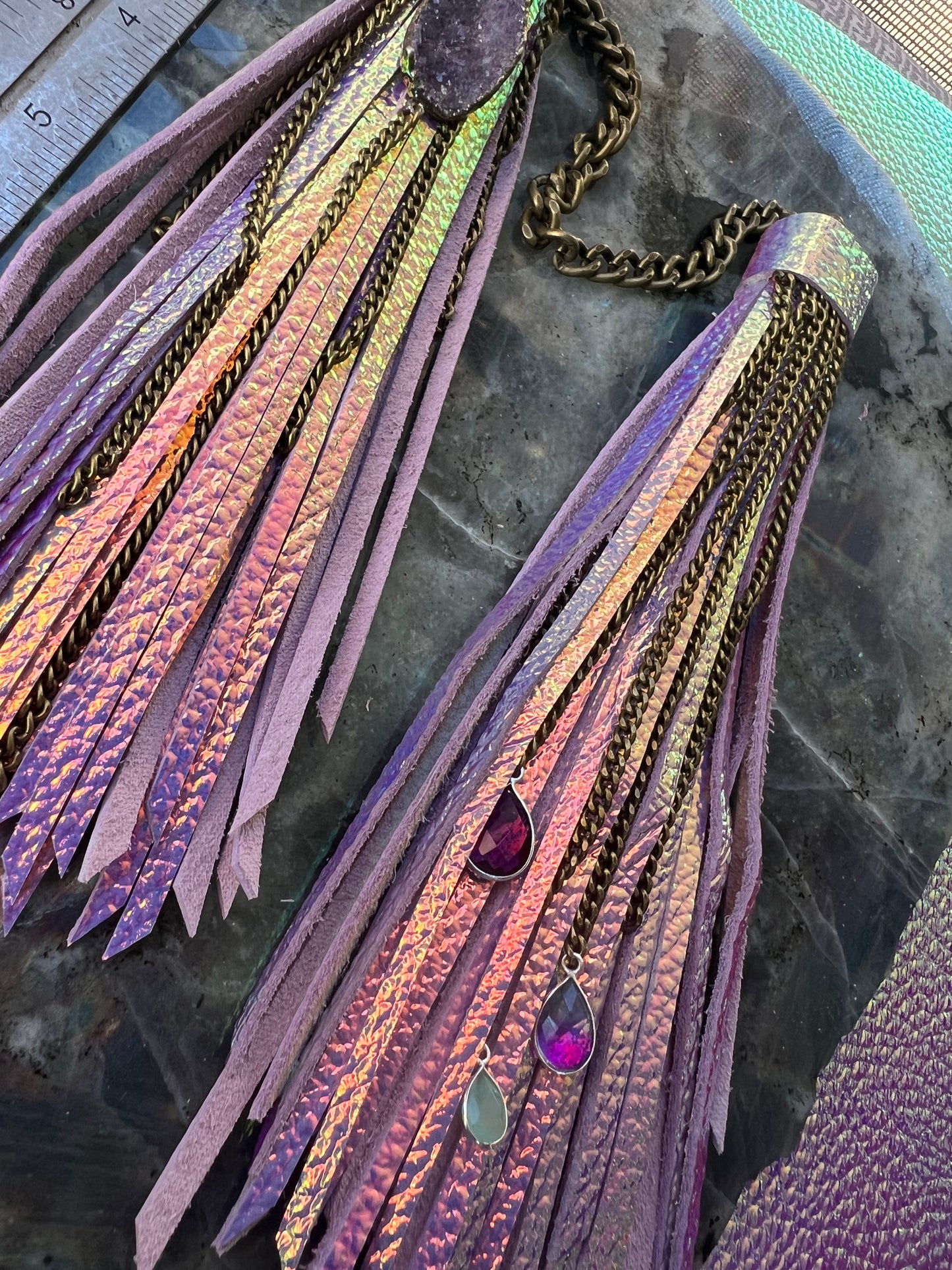 8" Double-Chain Tassel - Unicorn Leather