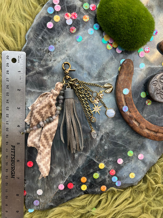 Untamed Tassel - Gray Leather