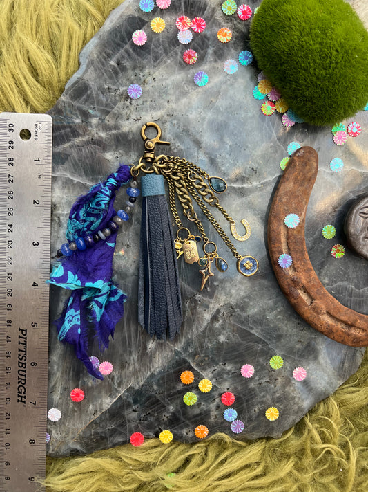 Untamed Tassel - Dark Blue Leather