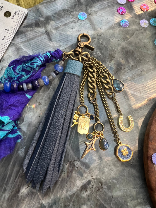 Untamed Tassel - Dark Blue Leather