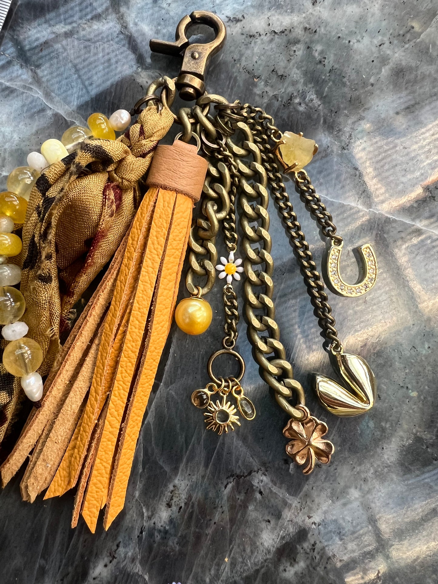 Untamed Tassel - Yellow Leather