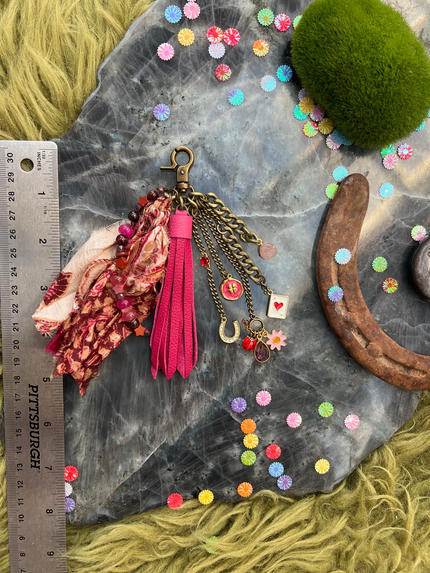 Untamed Tassel - Hot Pink Leather