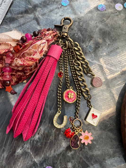 Untamed Tassel - Hot Pink Leather