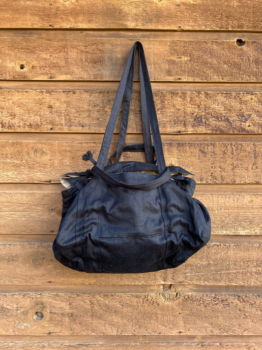 Black Hemp Passenger Travel Bag