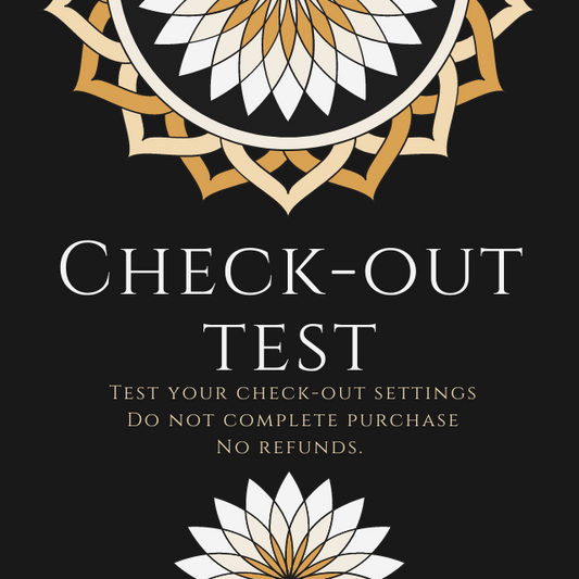 Check Out Test DO NOT COMPLETE PURCHASE