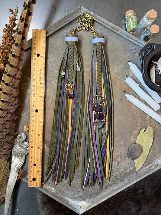 Army Green - 12" - Chain Double Tassel